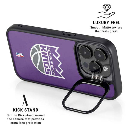 NBA Sacramento Kings Distressed iPhone 15 Pro Kickstand Case